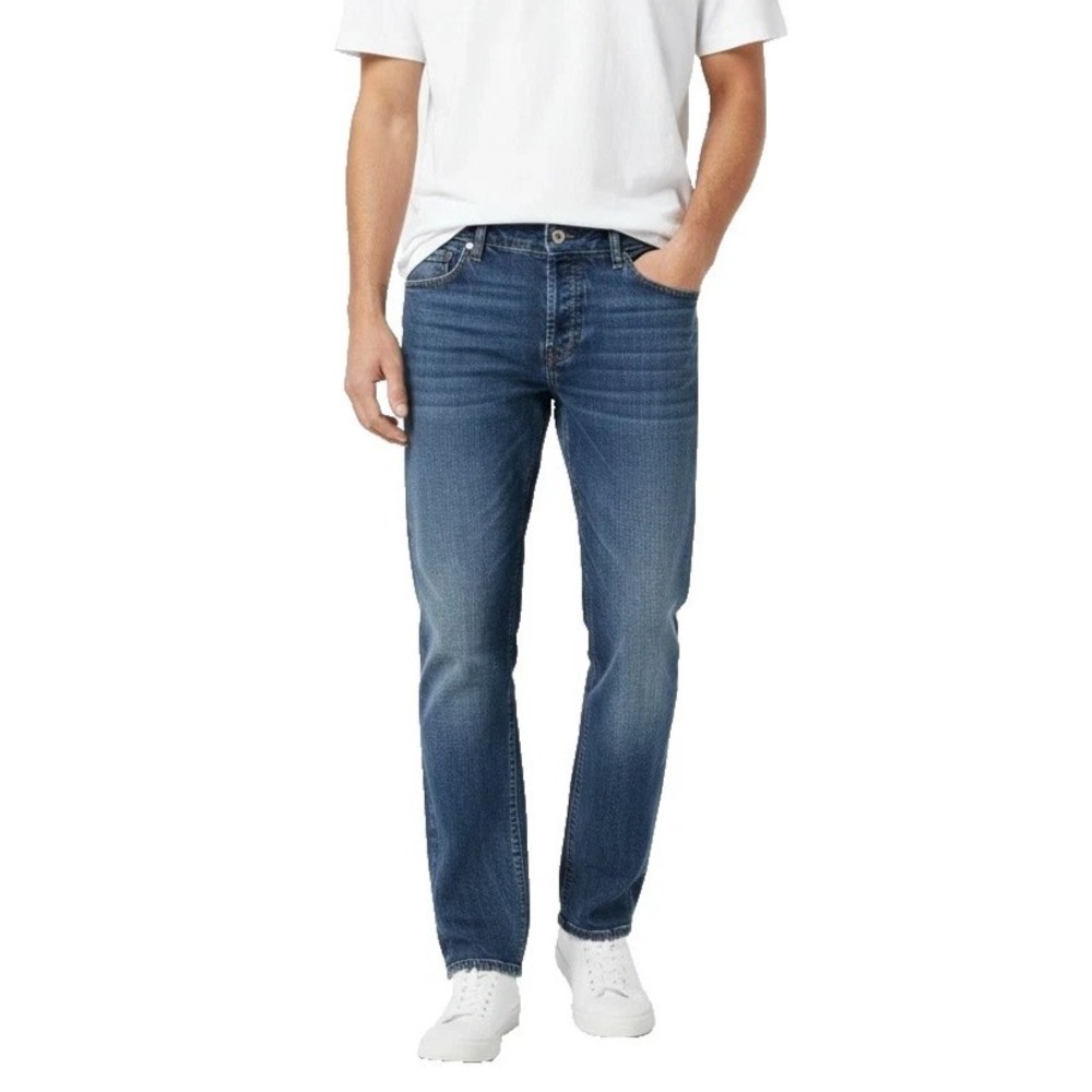 7 for All Mankind Jeans Mens 36 Blue Streetwear Festival Straight Leg Button Fly
